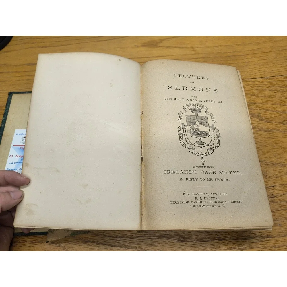 Father Burke's Lectures and Sermons 1872‎ By Very Rev Thomas N Burke RARE